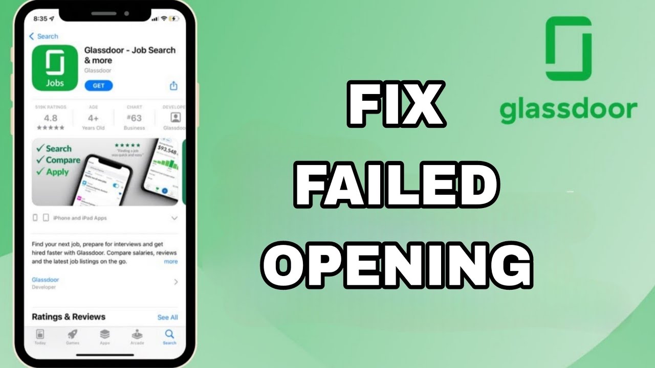 How To Fix And Solve Failed Opening On Glassdoor App | Final Solution ...