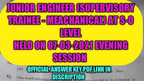 HPSSC HAMIRPUR Junior Engineer Mechanical Post Code 846 Answer Key!! GK Section Discuss