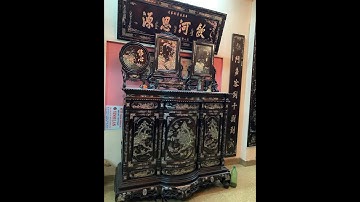 Tủ thờ gỗ trắc khảm ốc đỏ (Nhị Thập Tứ Hiếu)