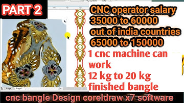 how to make CNC bangle || peahen design || drawing coreldraw x7 ||. PART 2