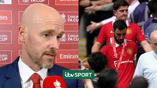 "It was a soft goal... but they got two soft goals" Ten Hag, Guardiola and Fernandes on FA Cup final screenshot 4