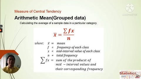 Arithmetic Mean for Grouped data