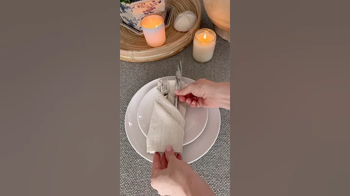 Elevate your table for your next dinner party with this simple napkin fold #folding #hack #howto