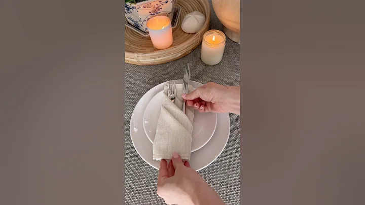 Elevate your table for your next dinner party with this simple napkin fold #folding #hack #howto