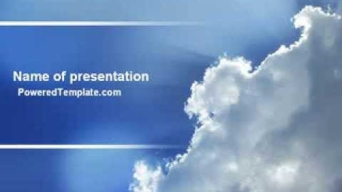 Sunshine Through Clouds PowerPoint Template by PoweredTemplate.com