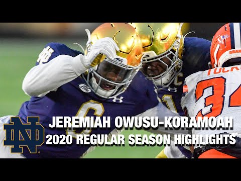 Jeremiah Owusu-Koramoah 2020 Regular Season Highlights | Notre Dame LB