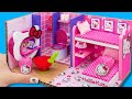 DIY Miniature - How To Make Hello Kitty Room From Cardboard (Bathroom, Bedroom)| Cardboard House #13