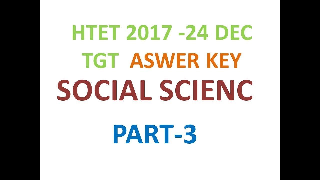 HTET EXAM SOCAIL SCIENCE ANSWER KEY LEVEL-2 PART-3