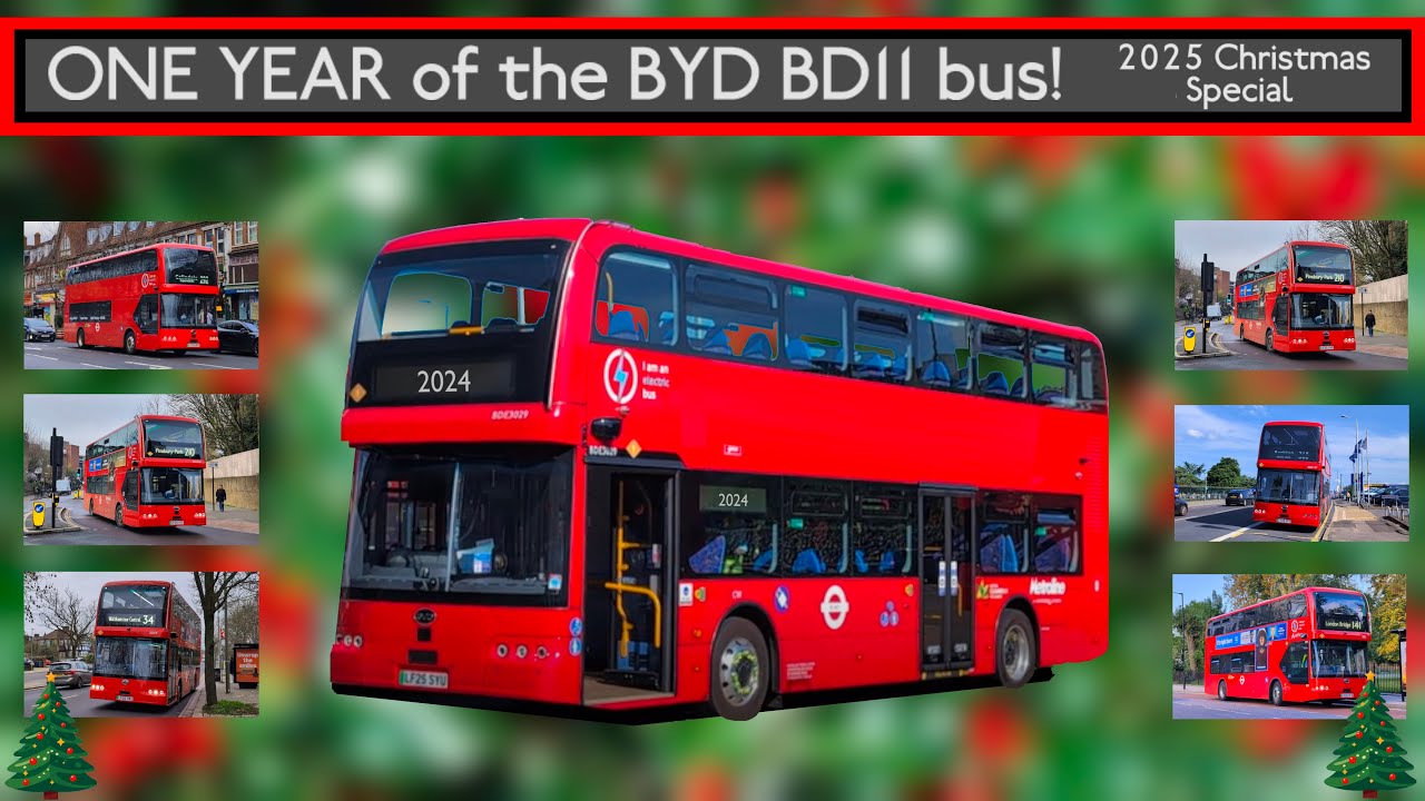 Год работы электробуса BYD BD11 в Лондоне — рождественский выпуск 2025 года