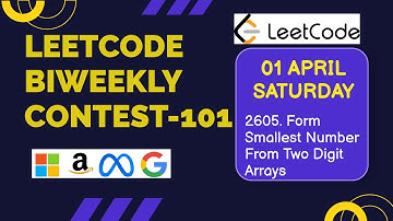 Biweekly Contest 101 | Form Smallest Number From Two Digit Arrays