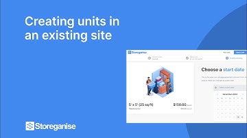 Creating units in an existing site