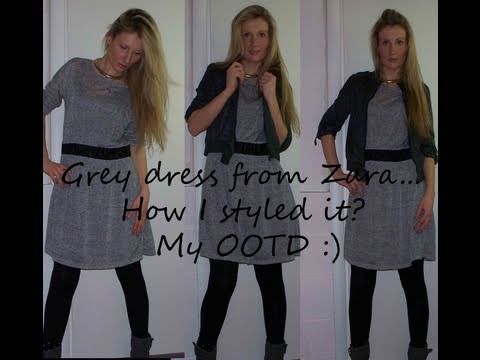 Fashion&Style: Grey Dress from Zara - OOTD for CarlyCristman :)