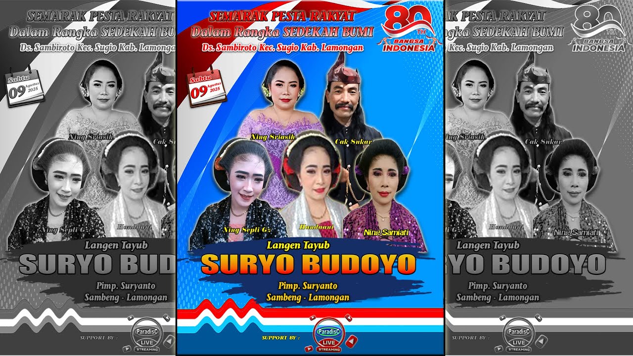 🔴📡Seni Langen Tayub SURYO BUDOYO Pimp. Bpk. Suryanto  Sambeng - Lamongan LA,Paradisc Shooting 