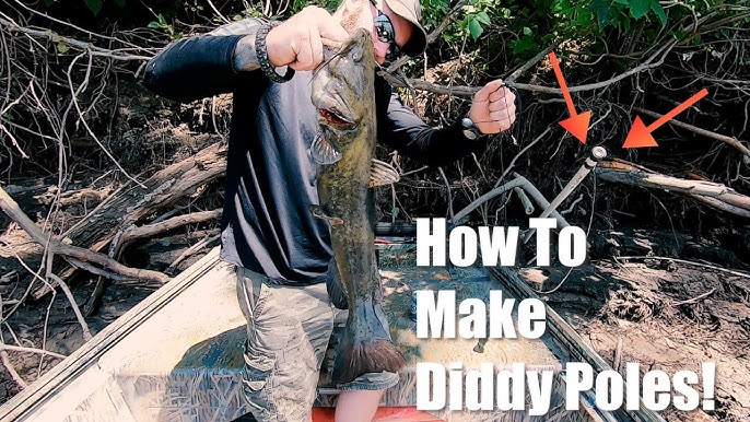 How To Make Bank (Diddy) Poles  Cheap & Easy Way Of Catching More Catfish  #catfishing #fishing 