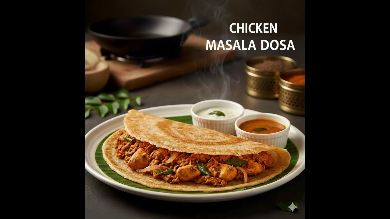 "Ai Chicken Masala Dosa Recipe" "🤯 Taste Test!"