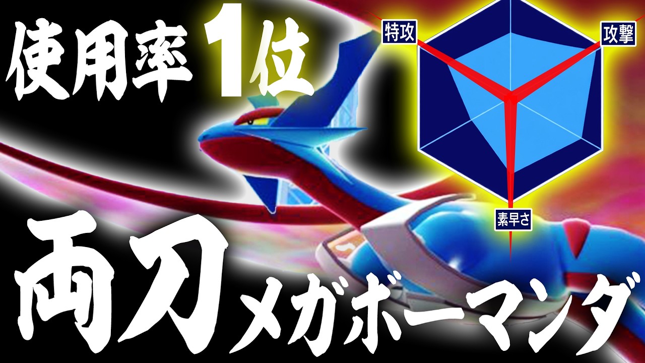 【史上初】『メガボーマンダ』が使用率ランキング1位へ……龍になるのか【ポケモンチャンピオンズ】