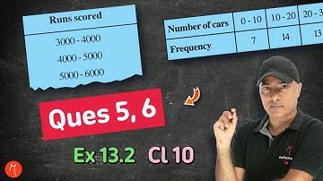Question 5, Question 6 - Exercise 13.2 | Class 10 | Chapter 13 |  Statistics | NCERT Maths | CBSE