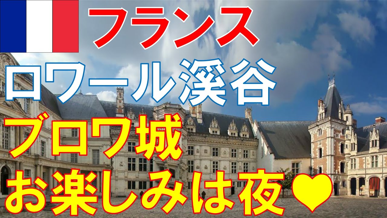 フランス旅行 ロワール溪谷のブロワ城。お楽しみは夜♡ Château de