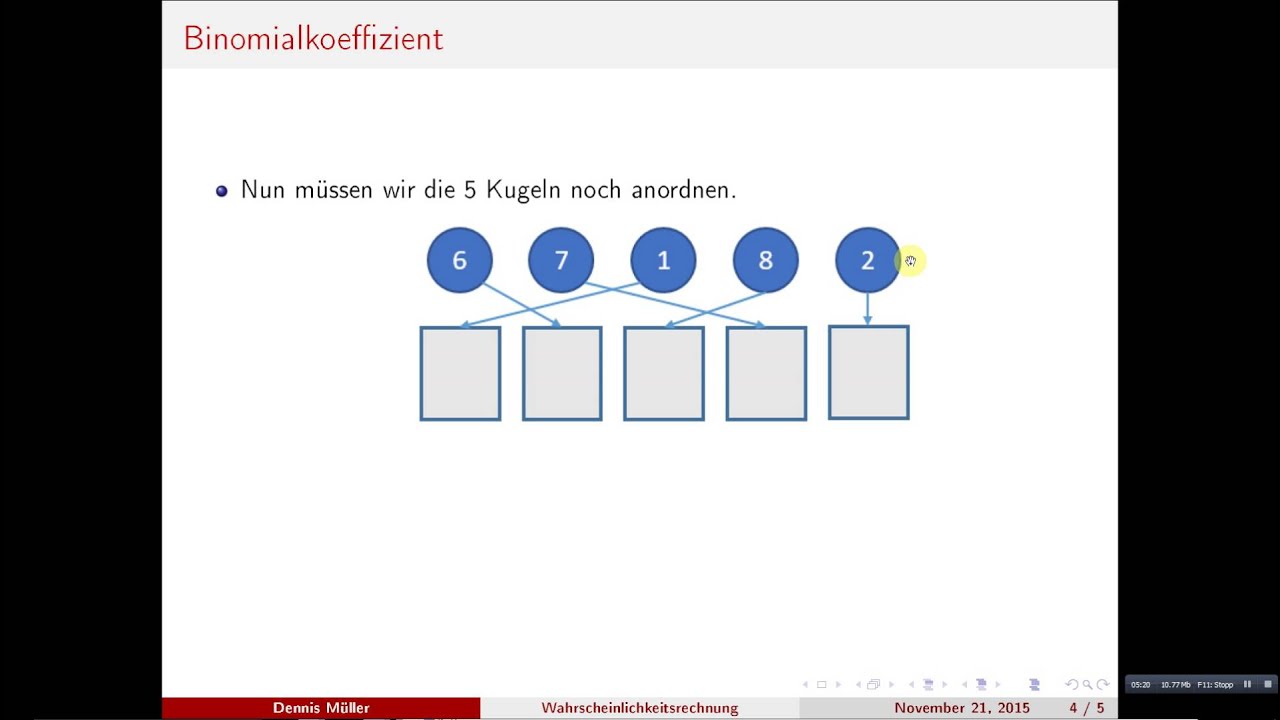 Der Binomialkoeffizient - YouTube