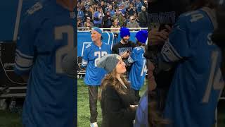 Eminem, Taylor Lautner and other celebs on the sidelines of Detroit Lions playoff victory over Rams