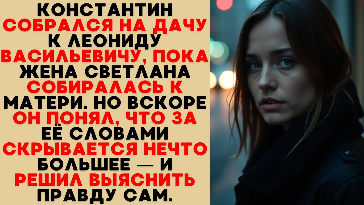 Константин заподозрил неладное и решил сам узнать, что скрывается за словами жены.