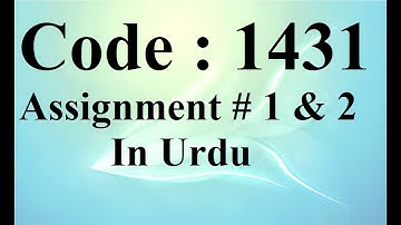 AIOU Solved Assignment No 1 & 2 Code 1431 spring 2021 | Baloch Academy