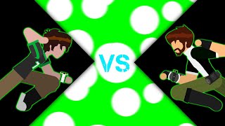 BEN 10K OS(CLASIC) VS BEN 10 OV(OMNIVERSE) STICK NODES ANIMATION