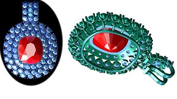 how to design pendant with matrix 8 3d modeling software #193 #umphumrin #jewelrydesign #trending