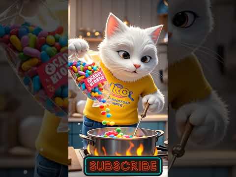 القط الصغير غار من مصاصة اخوه العملاقة       