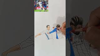 DRAWING BARCELONA VS REAL MADRID MESSI RONALDO