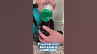 The Proper Way to Use Baking Soda in Athletic Shoes #ProCleaningTip #shorts