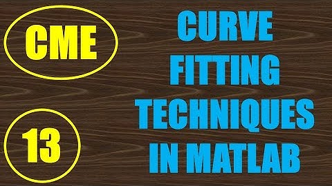 CME | Lecture-13 | Curve Fitting Techniques in MATLAB