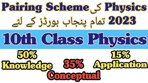 10th Class Chemistry Pairing Scheme 2023 | Chemistry 10th Class Pairing Scheme Guess Paper 2023