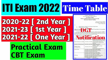 iti exam August 2022 time table || iti exam schedule 2022 || iti practical and CBT exam 2022