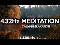 Meditation Music 432 Hz | Relaxation, Sleep & Focus | White House by Lake Scene