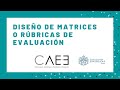 DISEÑO DE MATRICES O RÚBRICAS DE EVALUACIÓN