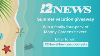 Win Moody Gardens family four-pack tickets on 12News Daybreak this summer