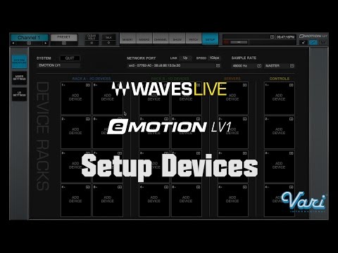 Video tutorial Waves eMOTION LV1, Setup Devices, Vari Internacional