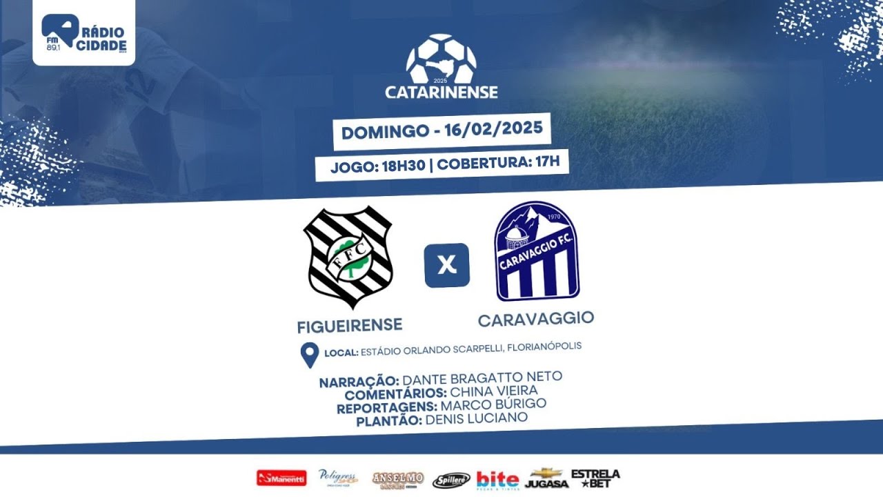 FUTEBOL É DA CIDADE COM FIGUEIRENSE X CARAVAGGIO - 16/02/25 - YouTube