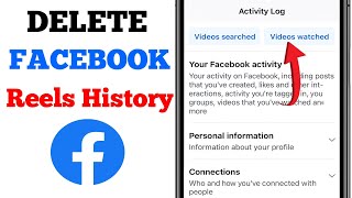 How to Delete Facebook Reels History | Facebook Watch History Clear