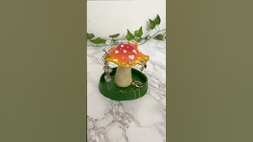 DIY Mushroom Jewelry Holder 🍄🌱✨ #art