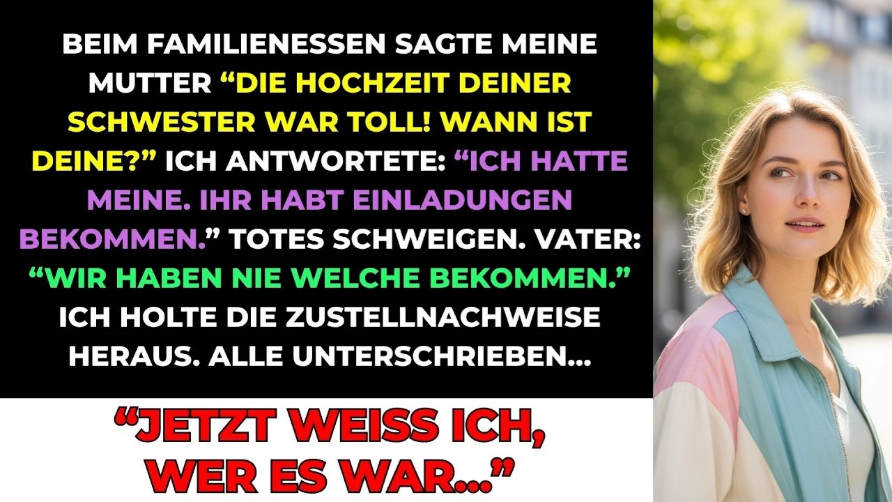 Beim Familienessen Sagte Mama： „Die Hochzeit Deiner Schwester War Toll! Wann Ist Deine？“