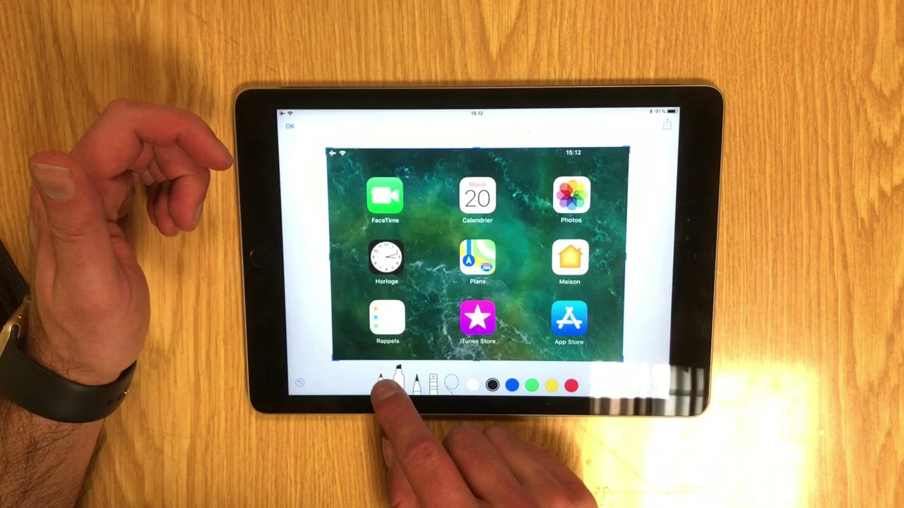Faire une capture d'écran sur l'iPad et l'annoter 
