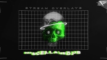 Miscellenous Twitch Overlay & Alerts Pack | Animated Synthwave Skull Stream Overlays