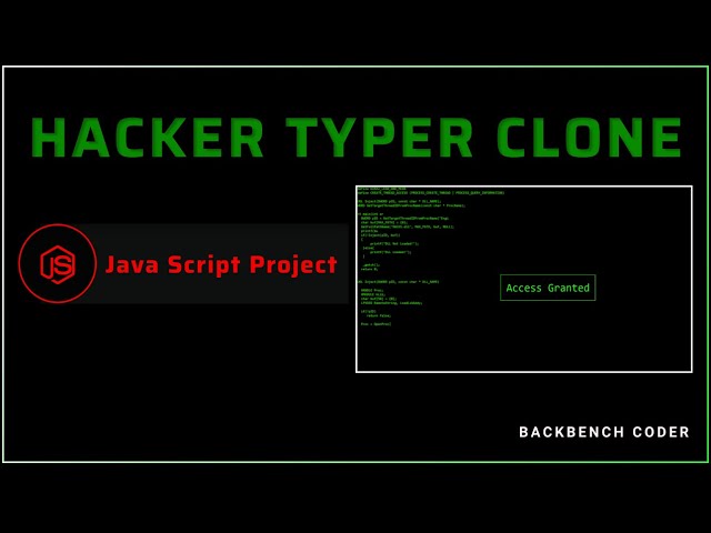 🏴Hacker Typer Clone using JavaScript 