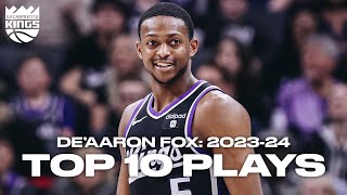De'Aaron Fox Top 10 Plays 2023-24 Season | Sacramento Kings