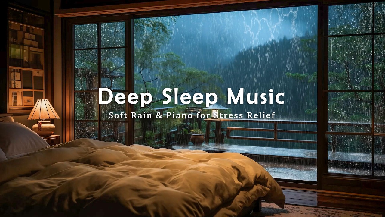 Soothing Piano and Rain Ambience | Peaceful Music for Meditation and Restful Sleep