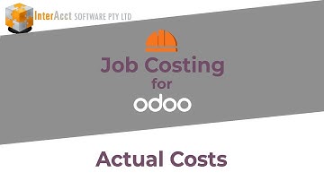 Odoo InterAcct Job Costing - Actual Costs