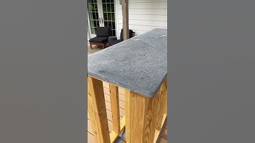 Counter Top Reveal for Our Outdoor Bar. Outdoor kitchen home renovation.