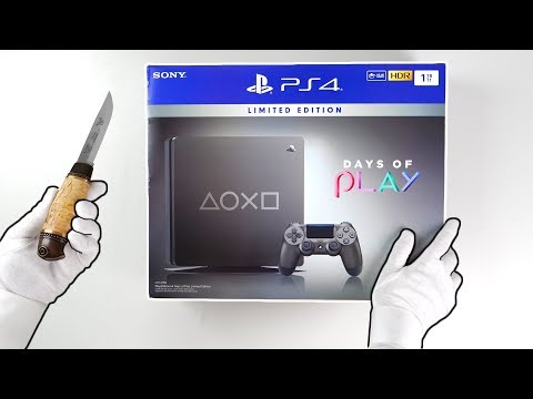 PS4 "DAYS OF PLAY" Console Unboxing (2019) Playstation 4 Limited Edition Steel Black